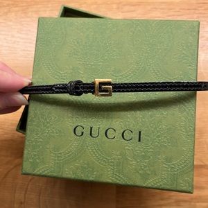 Gucci patent leather choker necklace